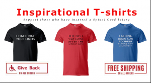 inspirational t-shirts for sale to support individuals with a spinal cord injury