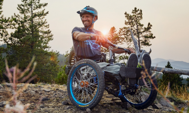 Snowboarder Christian Bagg spinal cord injury survivor and founder of Bowhead Corp builder of e-bikes and wheelchairs